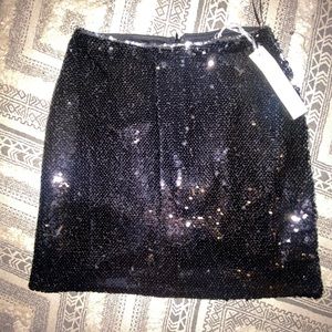 Black sequin skirt